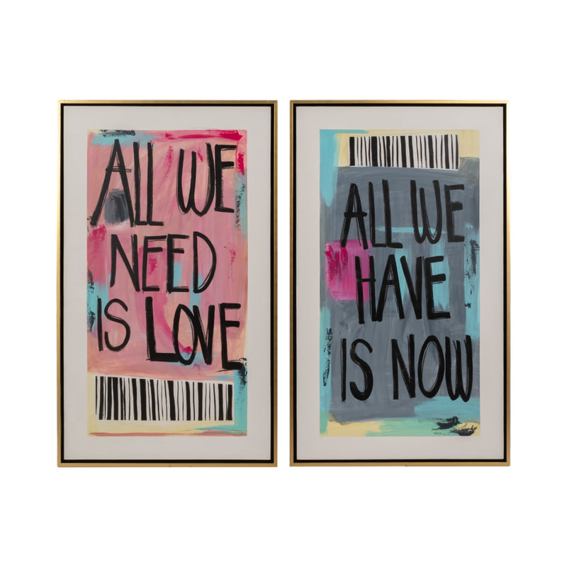 S/2 71x59 Hand Painted All We Need All We Have,mul