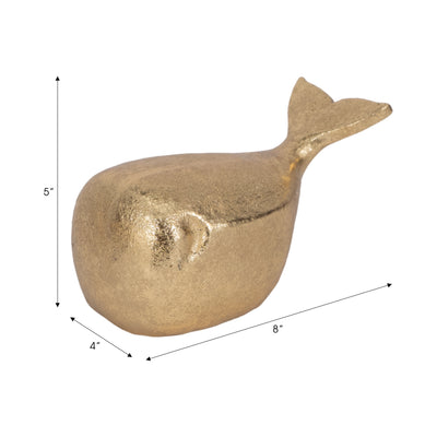 8" Whale Tabletop D?cor, Gold