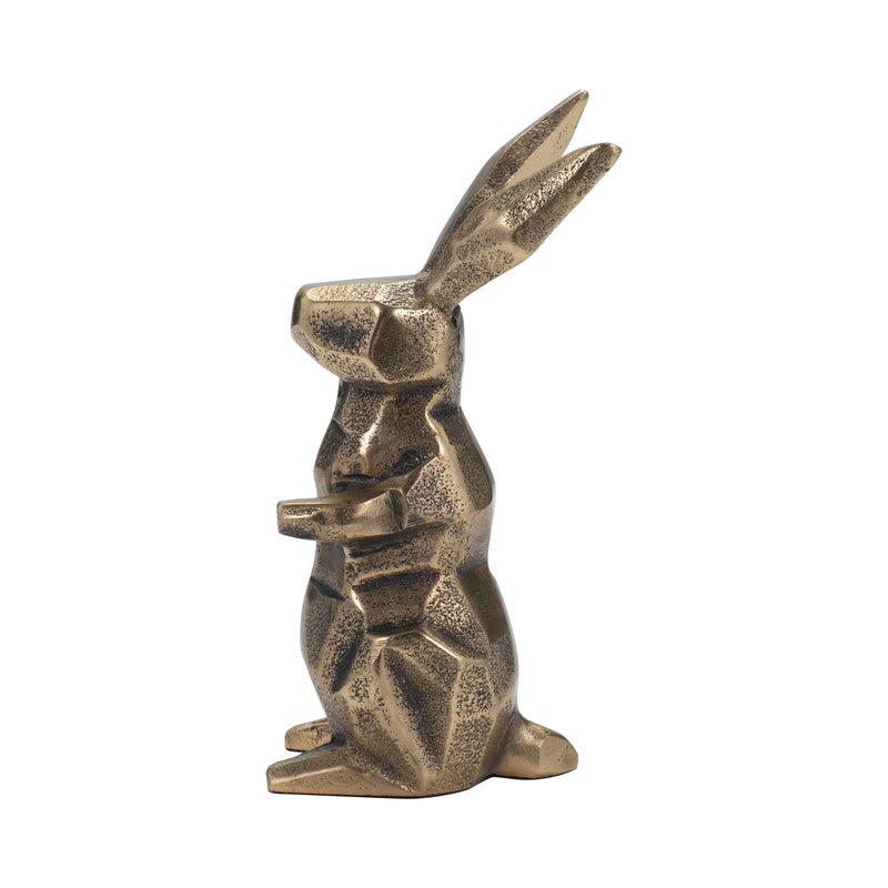 8" Alona Geometric Bunny, Gold