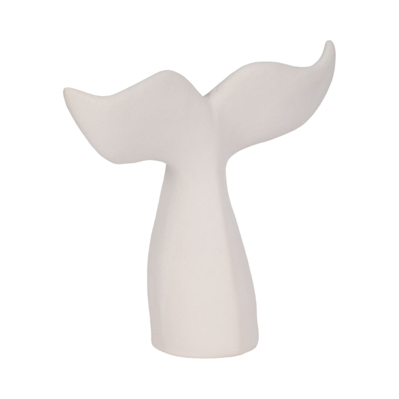 10" Textured Whale Tail, White