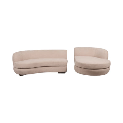 118" Raf Chaise Sofa, Blush 2 Bx