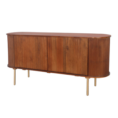 63" Rounded Ridges Sideboard, Brown