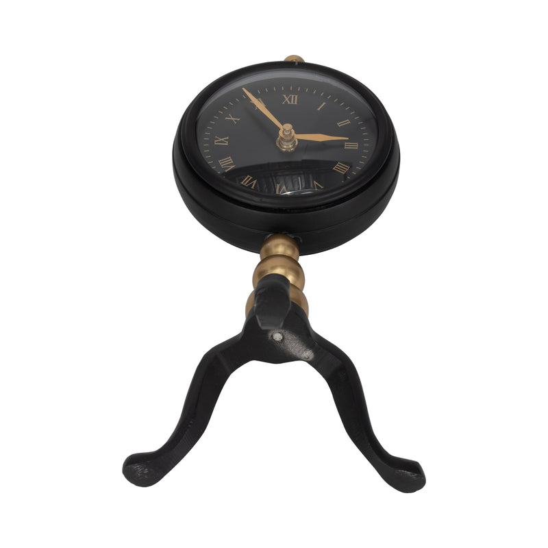 10" Addison Gold And Black Desk Clock