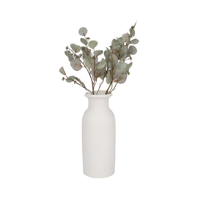 CER, 16"H TALL SLIM VASE, WHITE