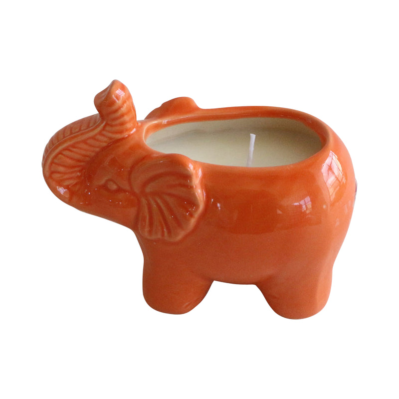 S/4 7" Elephant Citro Candle By Liv & Skye, 8oz