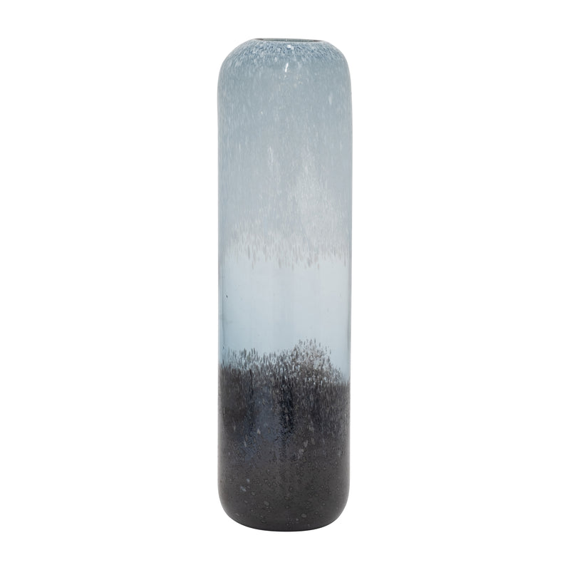 GLASS, 17" OMBRE VASE, MULTI