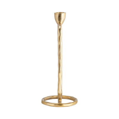 METAL, 10" OPEN OVAL TAPER CANDLEHOLDER, GOLD