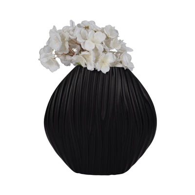 Metal, 11" Forli Small Black Vase