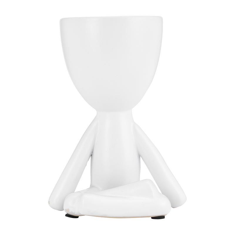 CER, S/3 8" SITTING HUMANS, WHITE