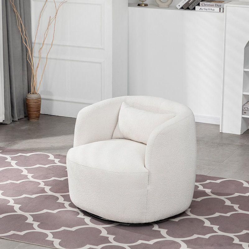 Modern Ergonomic Boucle Arm Chair - 80x85x85 cm - By Alhome