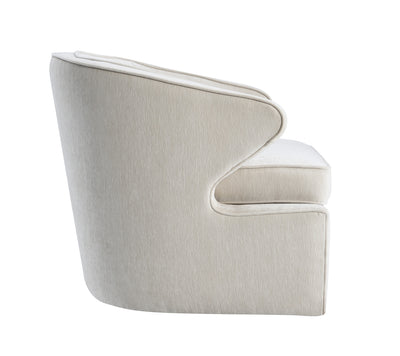 32" Karlsson Swivel Accent Chair, Ivory