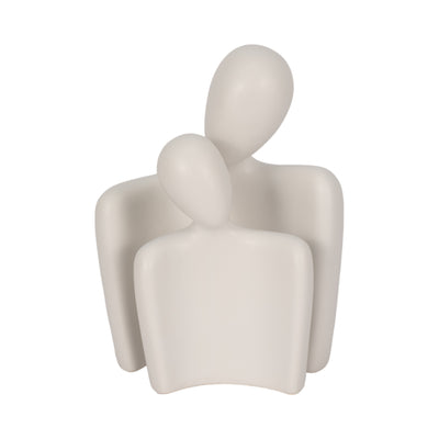 S/2 8/10" Textured Abstract Figures, White