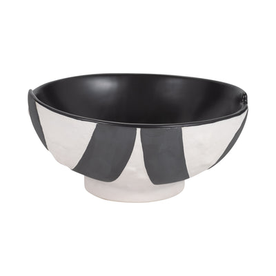 12 Contemporary Deep Bowl, Black/white