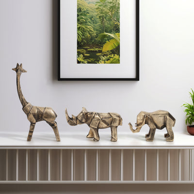 S/3 8/8/10" Alona Geometric Safari Animals