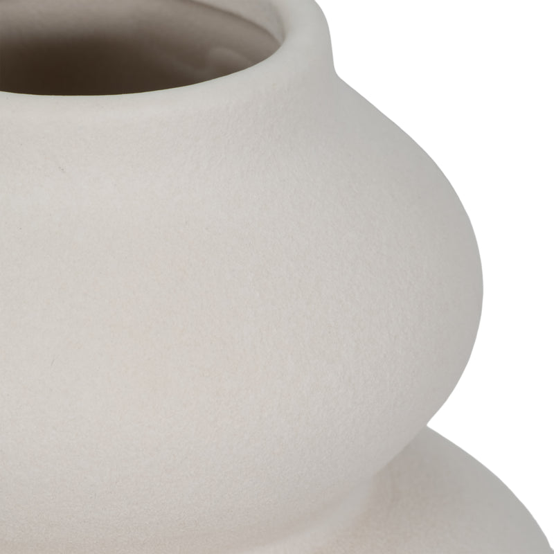 12" Hidaka Large Vase, Ivory