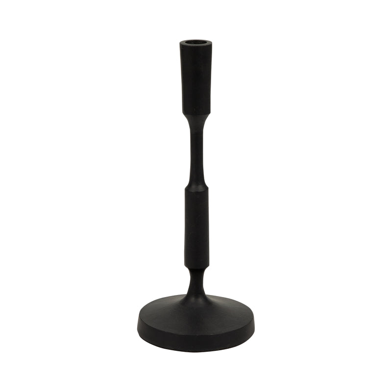 METAL, 13"H TAPER CANDLE HOLDER, BLACK