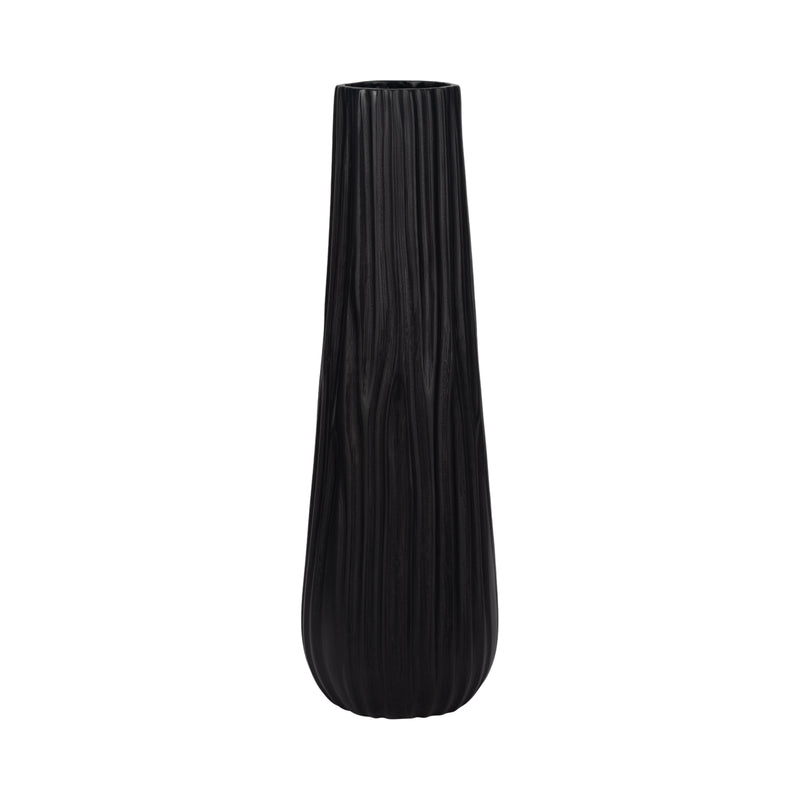 Metal, 19" Jesson Medium Black Vase