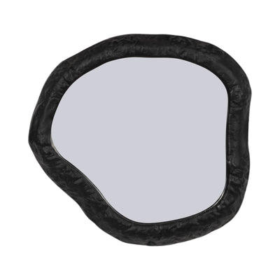 ALUM,14",HAMMERED OUTLINED MIRROR,MATTE BLACK