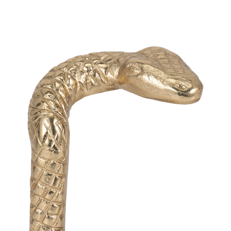 S/2 7" Snake Bookends, Gold