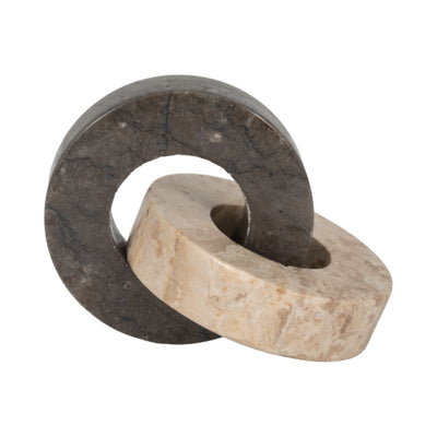 Marble, 9" 2-circle Links, 2-tone