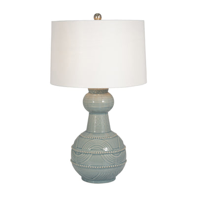 Ceramic 28" Bottle Table Lamp, Blue