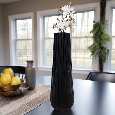 Metal, 19" Jesson Medium Black Vase