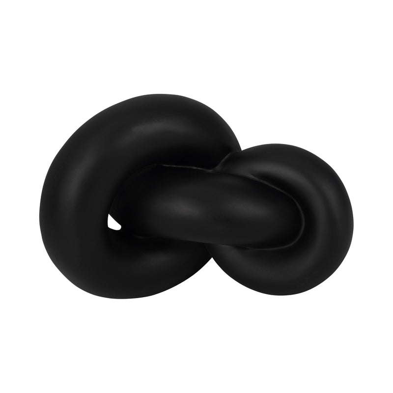 9" Resin Knot Decor, Black