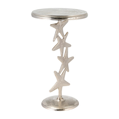 METAL, 14"D/25"H, SILVER STARFISH SIDE TABLE, KD