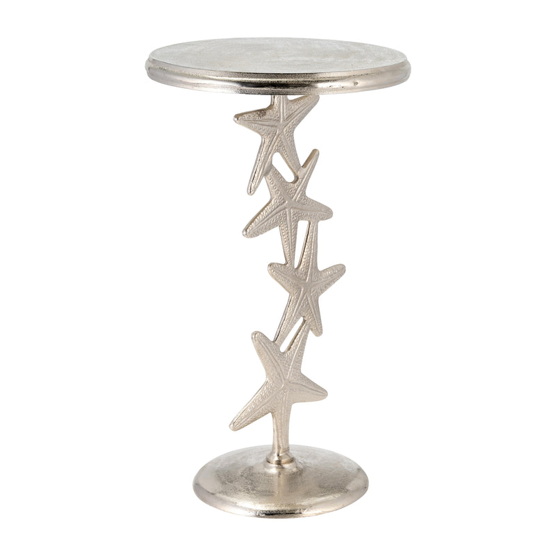 METAL, 14"D/25"H, SILVER STARFISH SIDE TABLE, KD