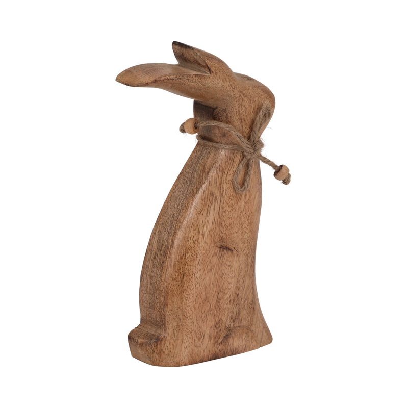 Mango Wood, 8" Rabbit, Brown