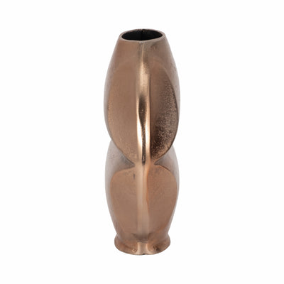 9" Byram, Metal Slit Vase, Champagne