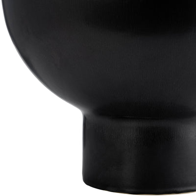 CER, 18"H BUBBLE VASE, BLACK VOLCANIC