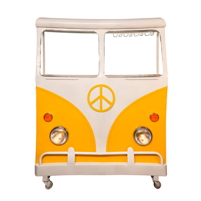 Metal 69"h Bus Kombi Bar, Yellow