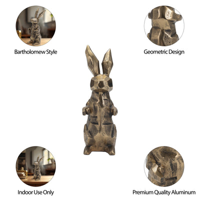 8" Alona Geometric Bunny, Gold