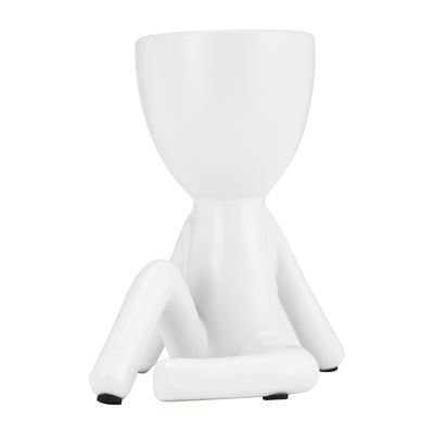 CER, S/3 8" SITTING HUMANS, WHITE