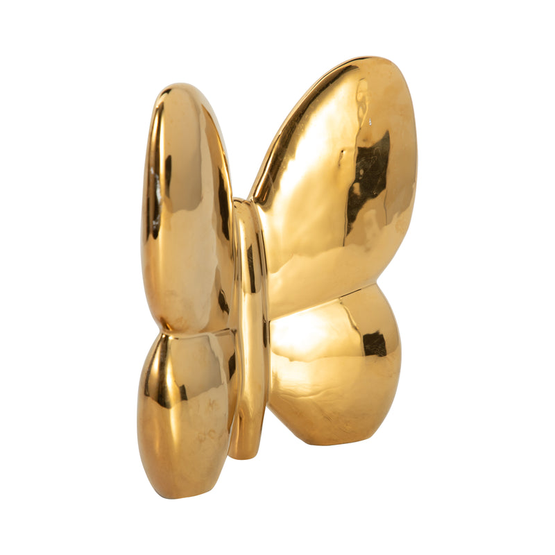 CER, 8" BALLOON BUTTERFLY, GOLD