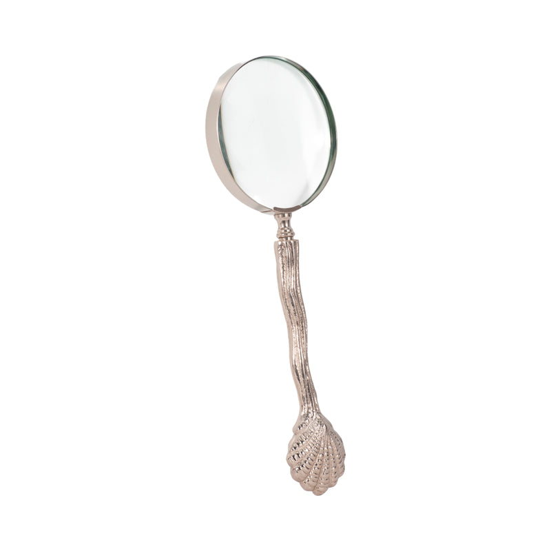 11" Seashell Magnifying Glass, Silver