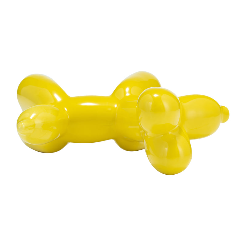 7"L BALLOON DOG ANIMAL, YELLOW