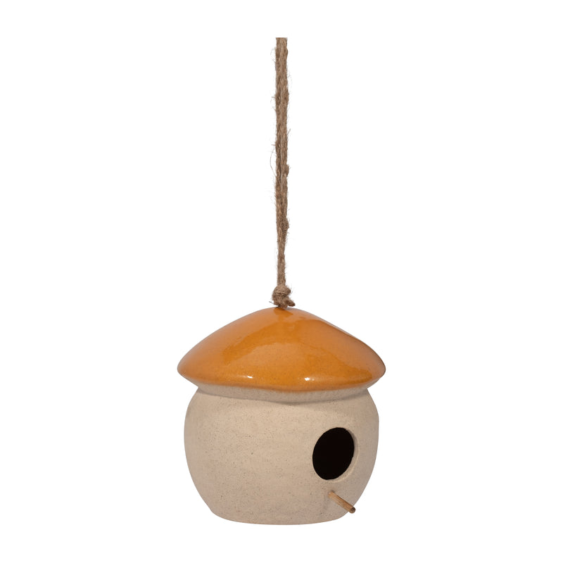 CER, 6" ROUND BIRD FEEDER, DARK ORANGE