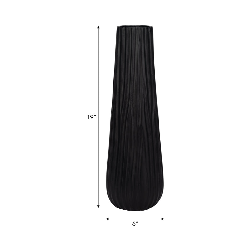 Metal, 19" Jesson Medium Black Vase