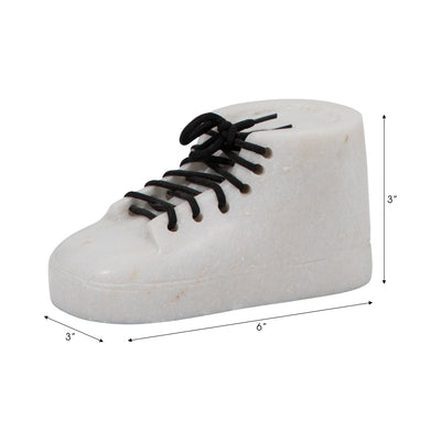 Marble, 6" Tennis Shoe, White