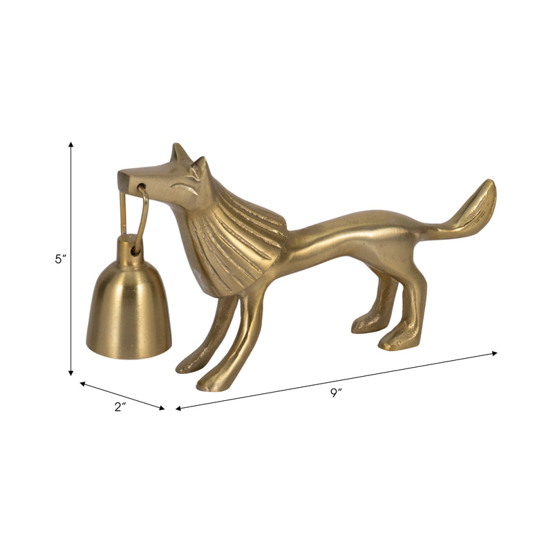 9" Lion Candle Snuffer, Gold