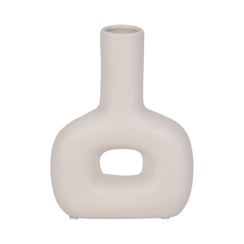 DOL, 8" OPEN CUT VASE, COTTON