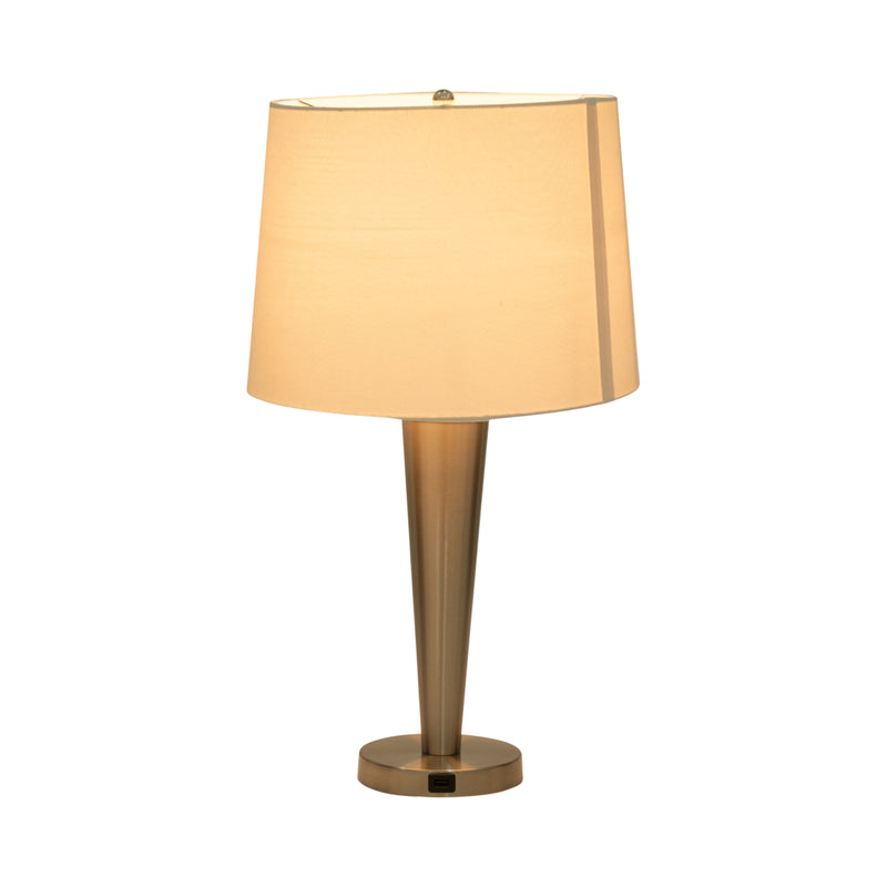 Metal,s/2,25"h,slim Cone Table Lamps,nickel