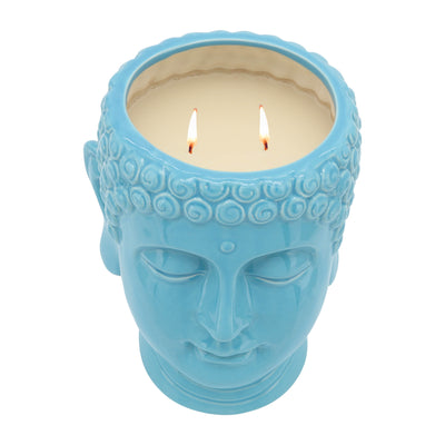 S/3 Buddha Citronella Candle, 8.5" Multi 40oz