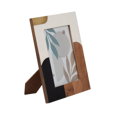 RESIN, 5X7 MID-CENTURY PHOTO FRAME, MULTI