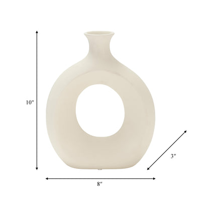 DOL, 10" OPEN CUT VASE, COTTON