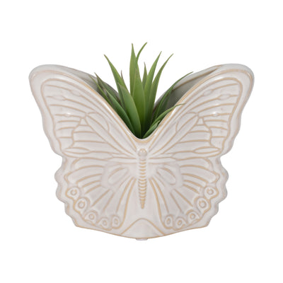 7" Butterfly Planter, Ivory