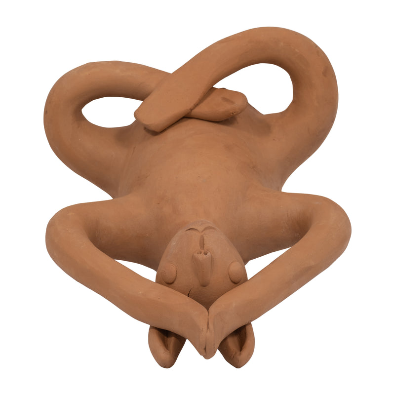 TERRACOTTA, 10" SALUTATION YOGA BUNNY, NATURAL