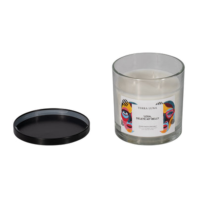 4" 12 Oz Delete My Belly Lidded Candle